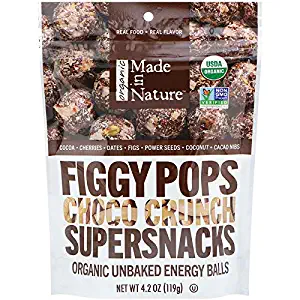 Organic Figgy Pops, Choco Crunch Supersnacks, 4.2 oz - pack of 2