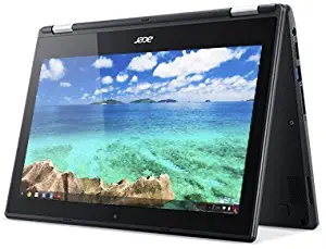 2018 Newest Acer Convertible 2-in-1 Chromebook-11.6 inches HD IPS Touchscreen, Intel Celeron Quad-Core Processor Up to 2.08Ghz, 4GB RAM, 32GB SSD, HDMI, WiFi, Chrome OS-Metal Black (Renewed)