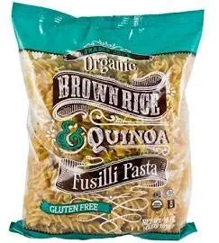 Trader Joe's Organic Brown Rice & Quinoa Fusilli Pasta GLUTEN FREE 16 oz (CASE OF 4)