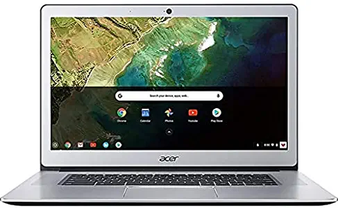 Acer 15.6in FHD(1920x1080) IPS Touchscreen Aluminum Chromebook- Intel Celeron N3350 Processor, 4GB LPDDR4 RAM, 32GB SSD, WiFi, Bluetooth, Chrome OS-(Renewed) (Silver+N3350)