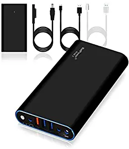 BatPower ProE 2 ES7B Portable Charger External Battery Power Bank for Surface Laptop, Surface Book, Book 2, Surface Pro 4/3 / 2 and RT, USB QC 3.0 Fast Charging for Tablet or Smartphone -98Wh
