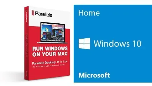 Parallels Software Desktop 11 for Mac with Microsoft Windows 10 Home 64 Bit System Builder OEM | PC Disc