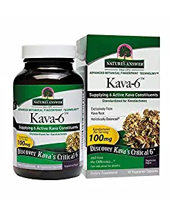 Nature's Answer Kava-6 Vegetarian Capsules, 90-Count