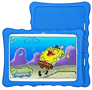 LAMZIEN Tablet Cases, Multi-Angle Adjustment, Anti-Collision, Stand Silicone Cover Compatible with LAMZIEN,SANNUO,ZONKO,Teclast,etc 10 inch Android Tablet (Blue)