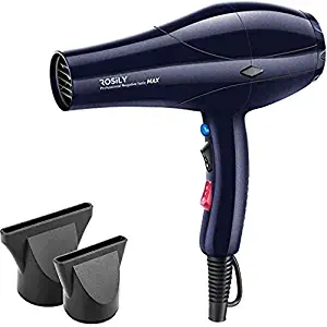 ROSILY Professional 2200W Ionic Ceramic Hair Dryer | Fast Drying Salon Quality Blow Dryer with Nozzle Attachments for Smooth Shine and Silky Hair | Extra Long Cord and Faster Drying Time