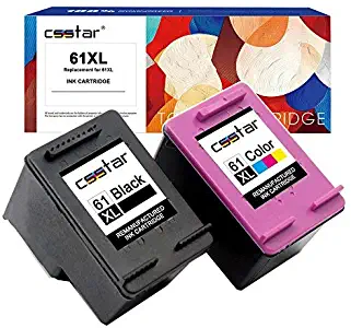 CSSTAR Remanufactured Ink Cartridges Replacement for HP 61 XL 61XL, (Black & Color, 2-Pack)