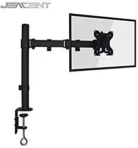 Jeacent Monitor Desk Mount Stand LCD Computer Fully Adjustable Arm for Single Screen 13” to 27”, 22 lbs