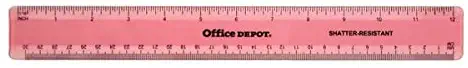 Office Depot Plastic Ruler, 12in, Assorted Colors (No Color Choice), NB-20110516