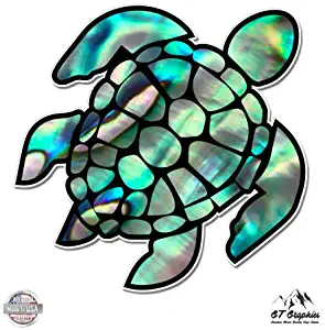 GT Graphics Sea Turtle Pearl Blue Green - Vinyl Sticker Waterproof Decal