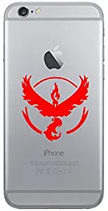 Pokemon Go Team Valor Vinyl Decal for iPhone, Laptop, Wall, Car Bumper (Red, 2 x 2)