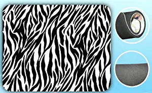 Zebra Print Black/White Soft Padded Mouse Pad