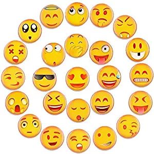 Emoji Magnets for Lockers Refrigerator 25 Pcs Epoxy Resin Decorative Fridge Magnets Set Cute Fun Funny Decoration Kitchen Iron Office Whiteboards etc Accessories Suitable for Kids Toddlers and Adults