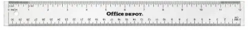 Office Depot Acrylic Ruler, 12in, Clear, 55234