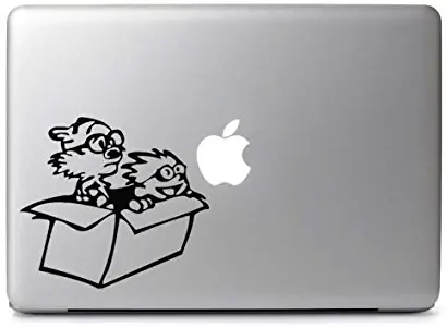 Calvin & Hobbes in The Fly Box Flying Machime Vinyl Decal Sticker