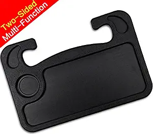 Lightter Wheelmate Car Table Steering Wheel Tray and Vehicle Seat Mount Notebook Laptop Eating Desk,Car Food Eating Tray,Black