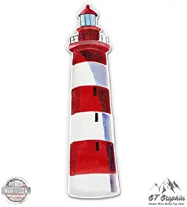 GT Graphics Lighthouse Watercolor - 8" Vinyl Sticker - For Car Laptop I-Pad - Waterproof Decal