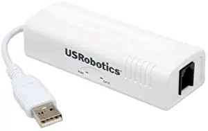 U.S. Robotics USR5637 56K USB Controller Dial-Up External Fax Modem with Voice