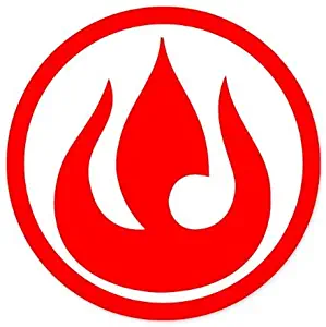 Fire Nation Avatar Logo - Vinyl - 4 Inches (Color: Red) Decal Laptop Tablet Skateboard Car Windows Stickers