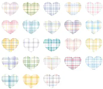 DzdzCrafts Heart Patches 92pcs Washi Paper Stickers Pack for Scrapbooking Diary Planner Album journals Phone Case Card Making Laptop Journaling