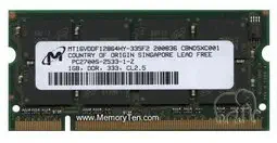 Gigaram 1GB PC2700 DDR333 Sodimm Laptop memory for HP, DELL, IBM, TOSHIBA, GATEWAY and more
