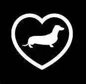 Chase Grace Studio Dachshund Weiner Dogs Puppies Vinyl Decal Sticker|White|Cars Trucks Vans SUV Laptops Wall Art|5.5" X 5"|CGS661