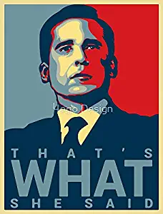 LA STICKERS That's What She Said - Michael Scott - The Office US - Sticker Graphic - Auto, Wall, Laptop, Cell, Truck Sticker for Windows, Cars, Trucks