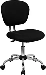 Flash Furniture Mid-Back Black Mesh Swivel Task Chair with Chrome Base