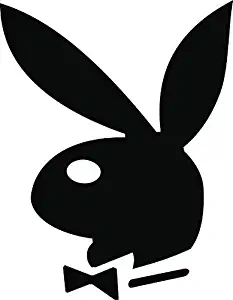 Playboy Bunny Logo - Vinyl 3" tall (Color BLACK) decal laptop tablet skateboard car windows stickers - by So Cool Stuff