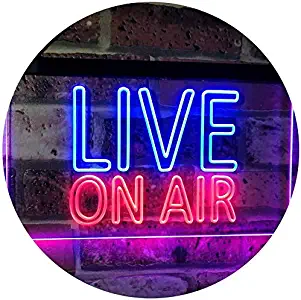 ADVPRO On Air Live Recording Studio Video Room Dual Color LED Neon Sign Blue & Red 12