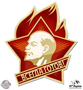 GT Graphics Pioneer Lenin Pin USSR Soviet Union - Vinyl Sticker Waterproof Decal