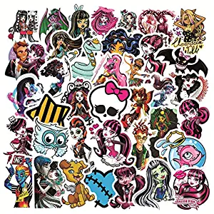 Monster High Stickers 50PCS Stickers for Laptop,Teens,Adults,Water Bottle,Ipad,Cars,Motorcycle,Bicycle,Skateboard Luggage,Bumper