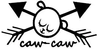 Cartoon Caw Caw Vinyl Car Decals Rear Mirror Stickers Funny Vinyl Decal, Trucks, Laptops Window Sticker