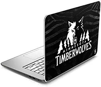 Skinit Decal Laptop Skin for Chromebook 14-x010nr - Officially Licensed NBA Minnesota Timberwolves Black Animal Print Design