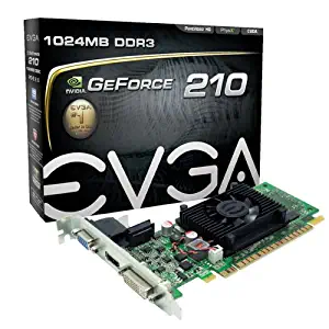 EVGA GeForce 210 1024 MB DDR3 PCI Express 2.0 DVI/HDMI/VGA Graphics Card, 01G-P3-1312-LR