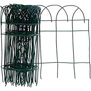 MTB Green Garden Border Edging Folding Fence Roll 14"x20' Scroll Top Rolled Fencing (Also Sold in Color Black)